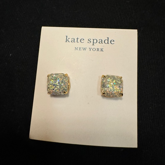 Kate Spade Mini Small Opal Glitter Stud Earrings NWT - Picture 2 of 4